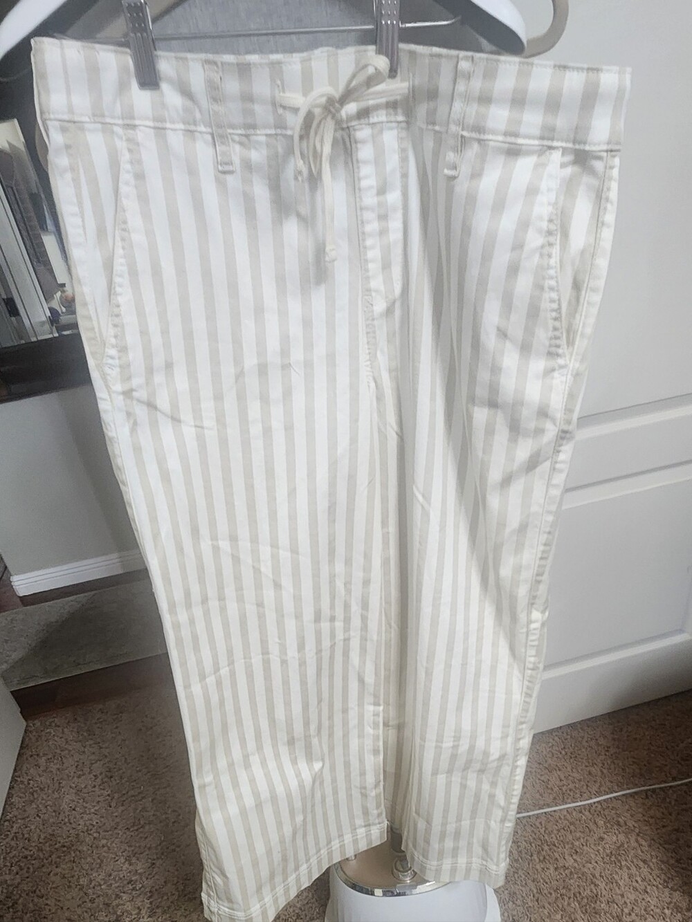 Torrid Weekend Wide Leg Ankle Pants Tan & Cream Striped Size 16 (1) - Picture 3 of 9